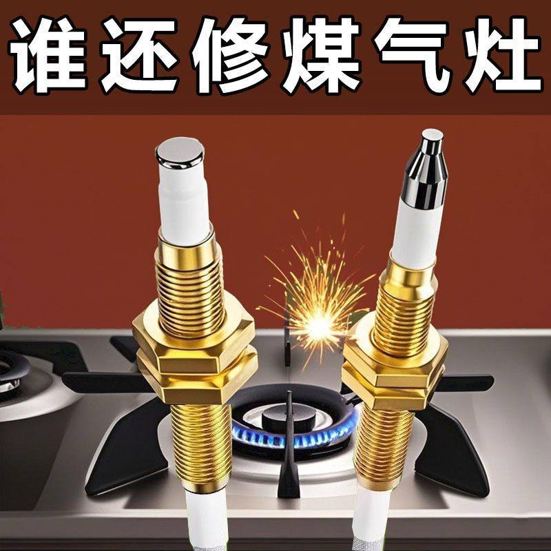 燃气灶通用型点火针打火器带线感应铜针嵌入式煤气灶具维修件批发