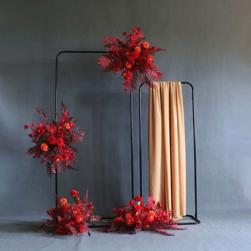 新款婚庆道具指示牌架背景架婚礼花架迎宾区铁艺方形拱门展架摆件