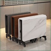 简易折叠餐桌用小户型可移动伸缩餐桌长方形吃饭小桌子4人6人