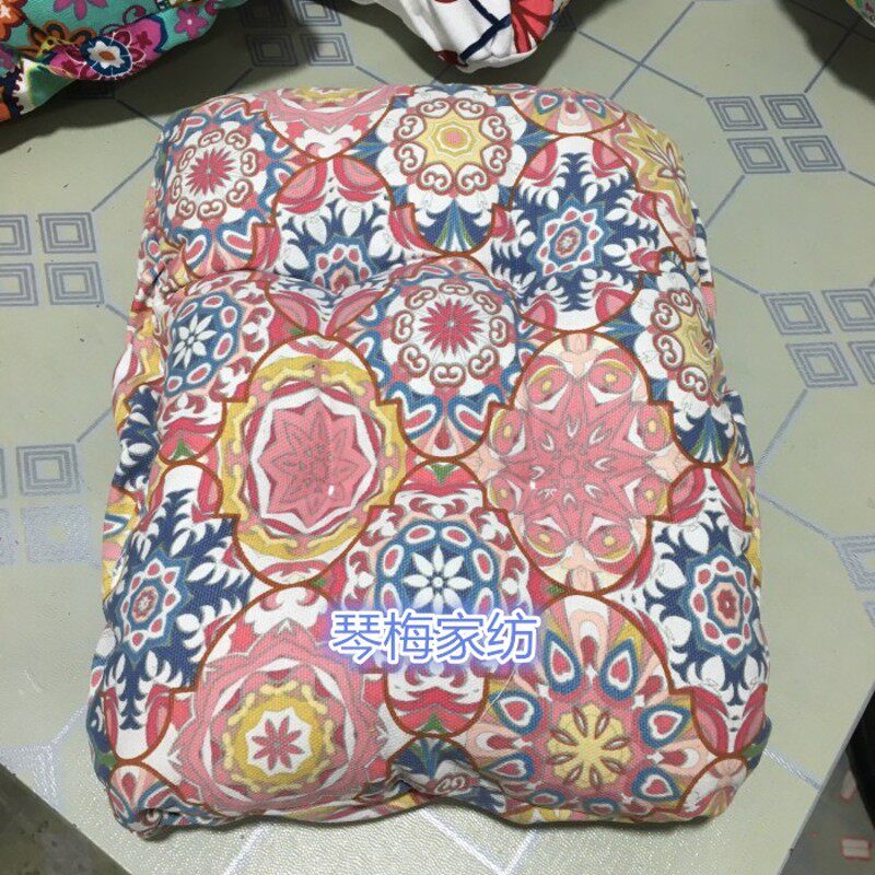 帆布印花长方形学生凳子垫套 钢琴椅垫 工厂屁垫松紧垫罩一体坐垫