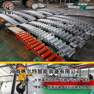 河南厂家数控龙门铣加工大型重型直齿条斜齿条分段齿轮齿圈