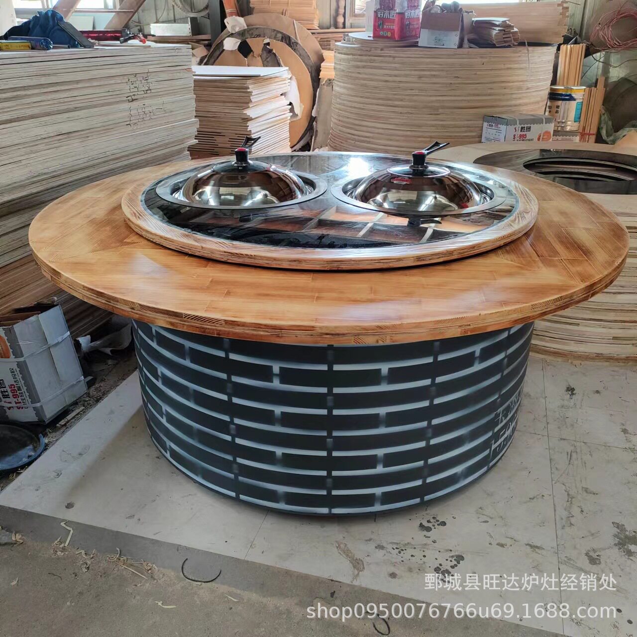 现货家用柴火炉灶商用双锅炉灶地锅炖铁锅炖大灶台室内室外炉灶