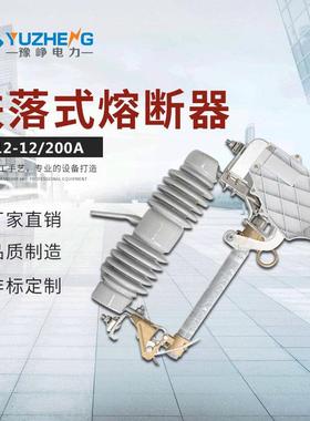 上海豫峥电力高强瓷10KVRW12-10F200A灭弧式落式熔断器高压