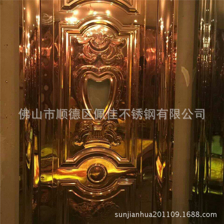 西安银白色304不锈钢门板专门用于高端KTV包厢压花不锈钢门板