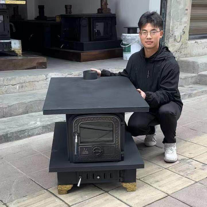 新款藏式火炉真火火炉家用取暖炉客厅户外烧水做饭农村回风烤火炉