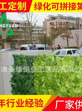 仿真塑料绿植墙装饰人造米兰草坪可拼接篱笆供应室外墙壁篱笆塑料