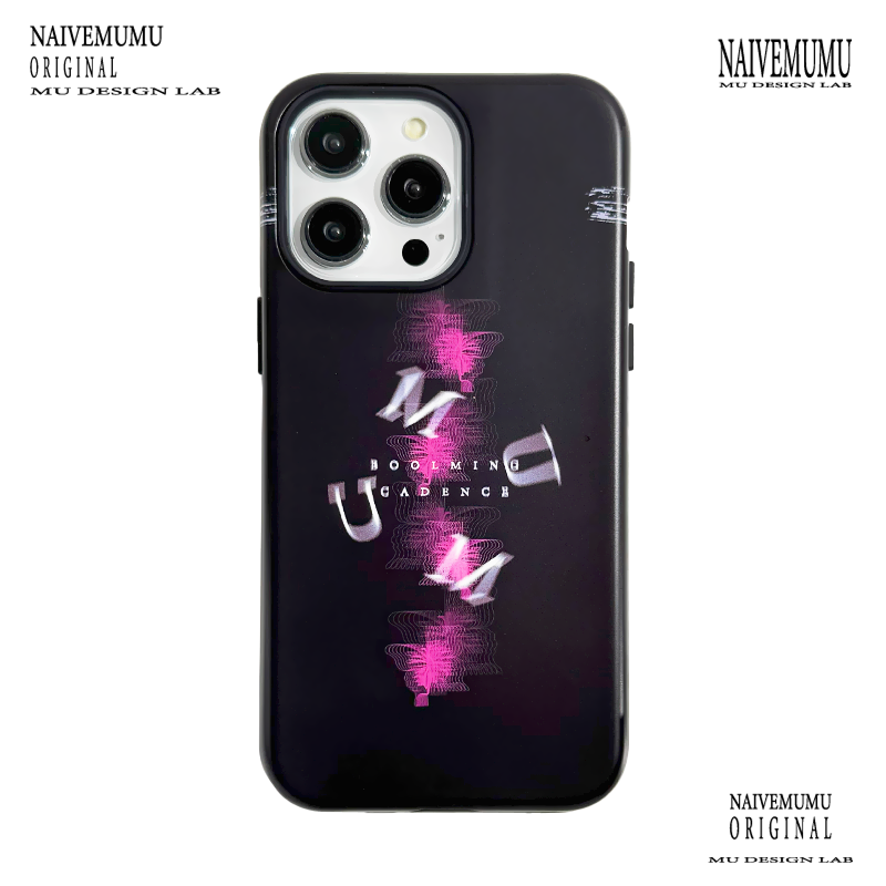原创小众韩国进口菲林适用苹果17promax手机壳iphone16不会撞新款全包5艺术冷淡风ins韵律二合一线条幻影蝴蝶