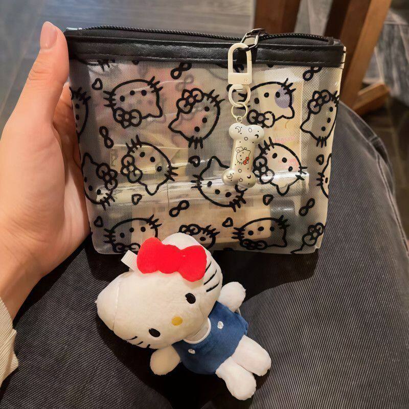 网红网纱kitty便携补妆零钱包