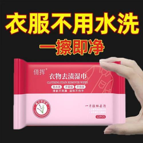 抖音同款免洗衣物去渍去油湿巾