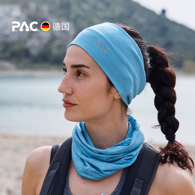 德国PAC头带Merino美利奴羊毛运动发带止汗带吸汗带跑步头巾12cm