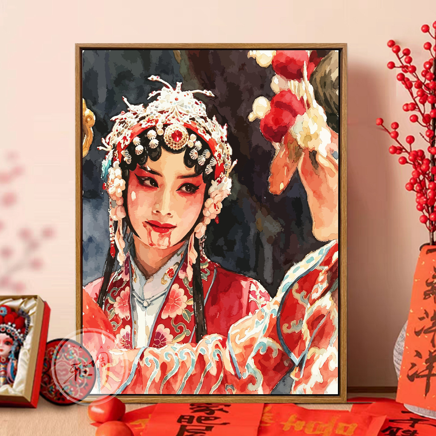 夏天煎饼ENEMY民国篇无限流梨园DIY丙烯画中式国粹戏曲装饰挂画