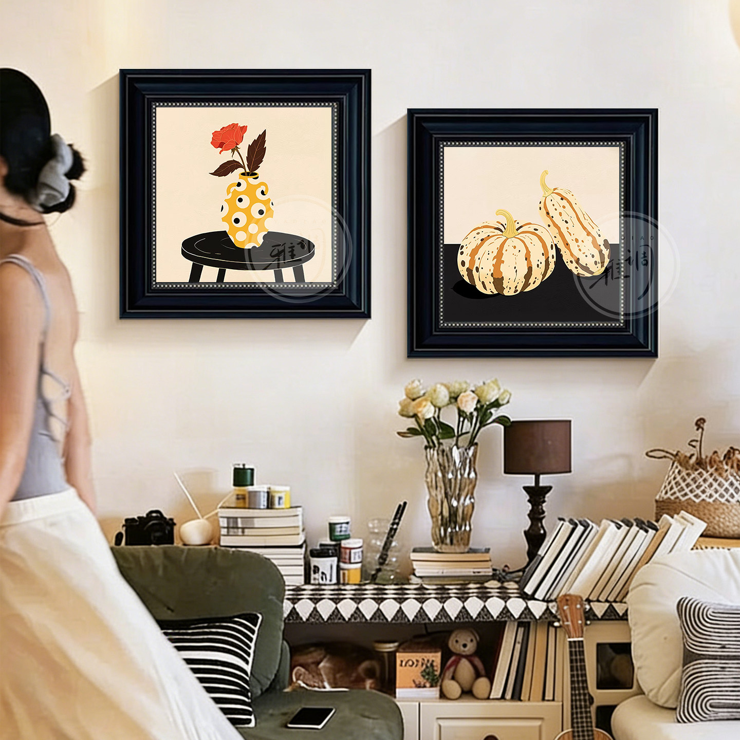 中古风南瓜DIY数字油画/高清喷绘怀旧复古高级感客厅组合装饰挂画,家居饰品,DIY/数字油画,淘宝优惠券,粉丝福利购,淘宝优惠卷
