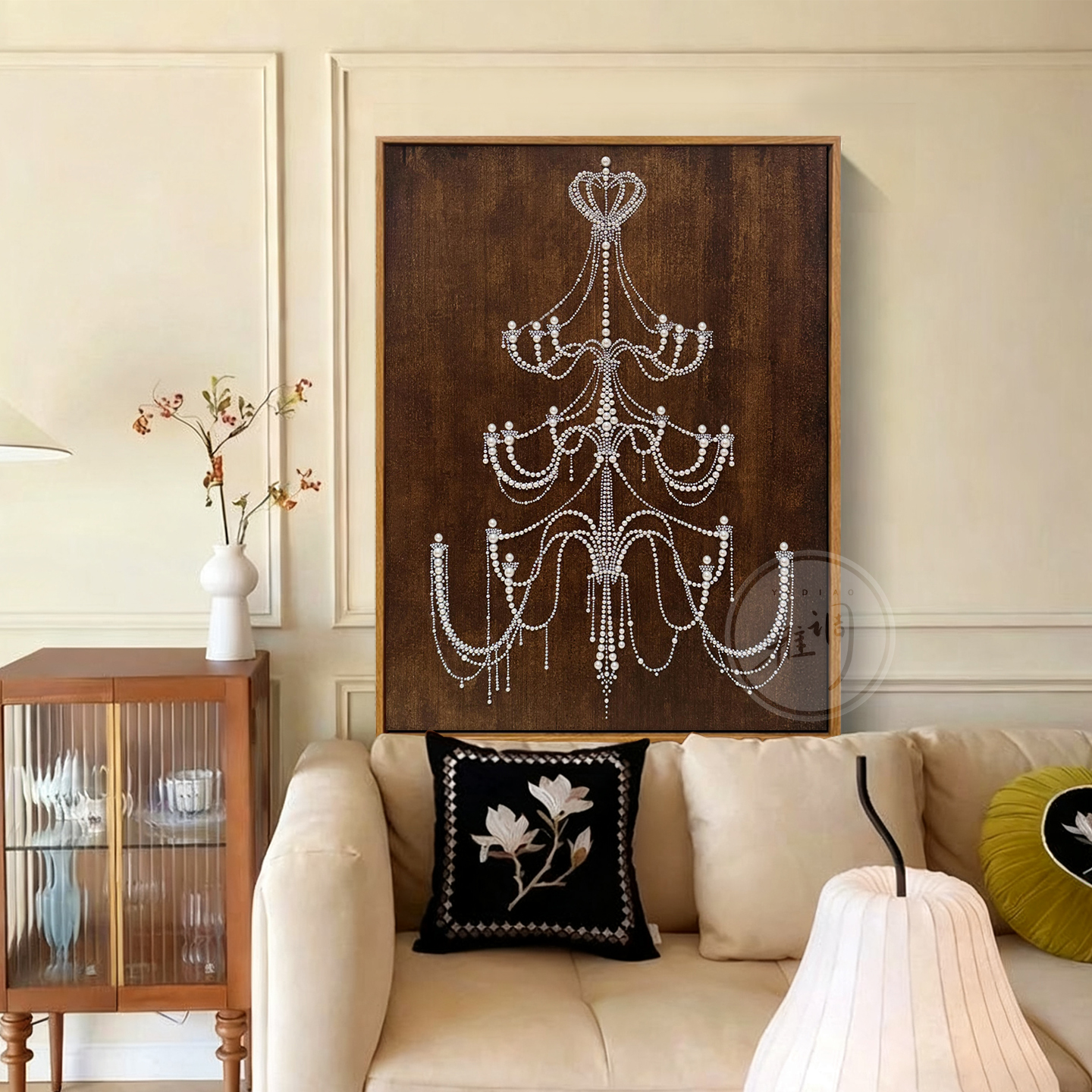 雅调中古风立体珍珠画diy材料包