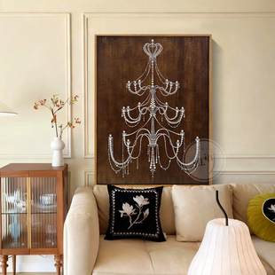 中古侘寂风DIY珍珠画全套材料包手工立体轻奢高级感客厅装饰挂画