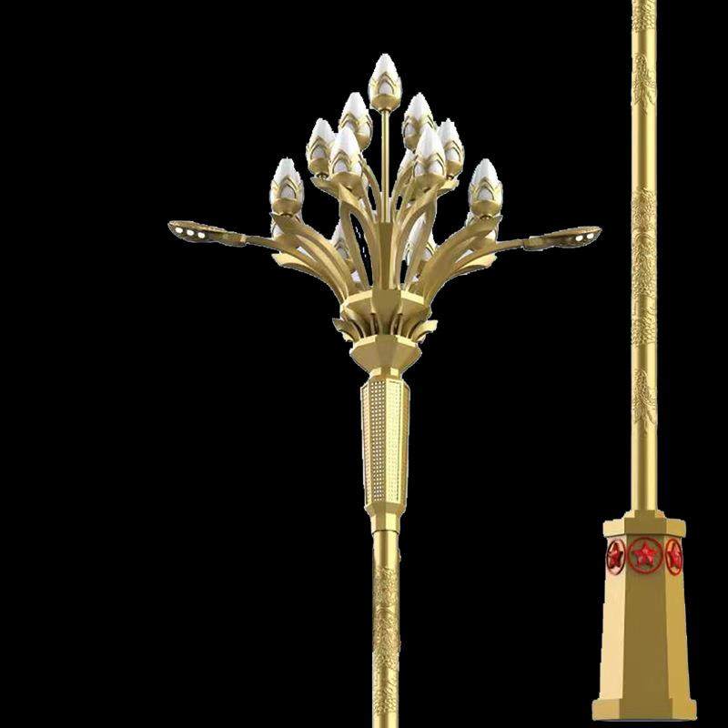 玉兰灯5-12M八叉九火户外LED广场市政道路照明灯智慧路灯