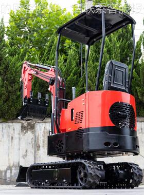 工厂直售货上海小型液压挖掘 机HT08出口美发国花挖沟松园土履带