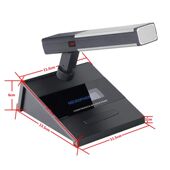 Ridiss 专业有线演讲麦克风会议讲台桌面发言电容双咪杆鹅颈话筒