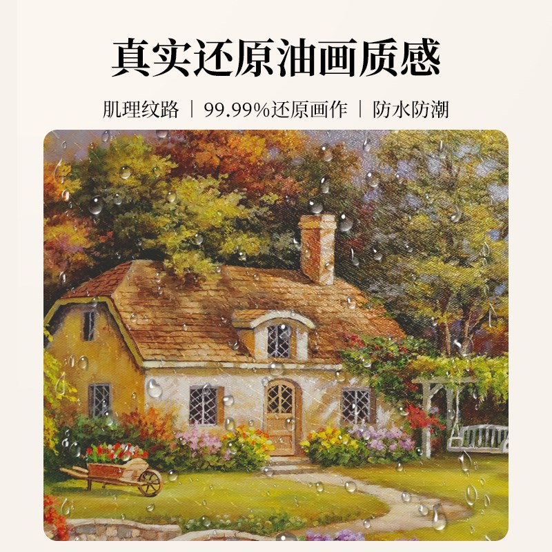 美式装饰画客厅沙发背景墙挂画高档大气欧式三联画油画高级感壁画图片