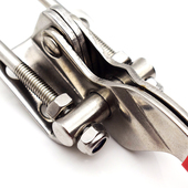 夹钳431 门栓式 快速拉紧扣 304不锈钢可调节搭扣锁夹箱扣锁扣夹具