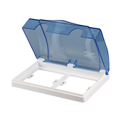 双86型两位防水盒双位双联开关防水罩室外2二位防水插座保护罩盖