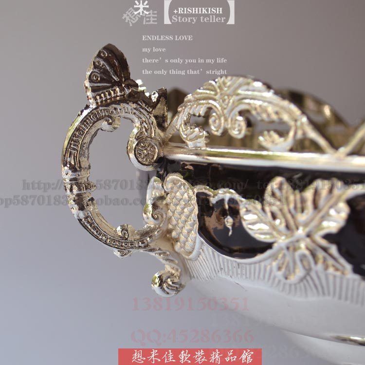 米佳精品雕花欧式水果盘果篓黑胶果盆家居摆件饰品KTV酒店用品,家居饰品,果盘/果篓,淘宝优惠券,粉丝福利购,淘宝优惠卷