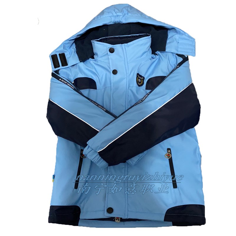 南宁市中小学高中生统一版防寒服冬季新希望校服加绒加厚外套棉衣