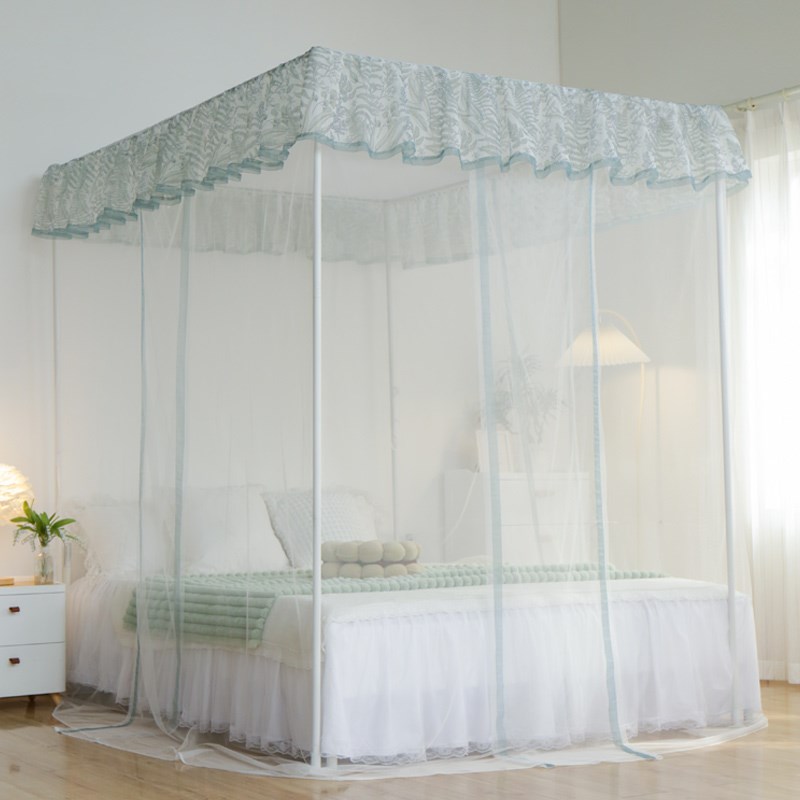 新款蚊帐家用卧室1米5床蚊帐 落地式1米8大床蚊帐 床围栏防尘蚊帐