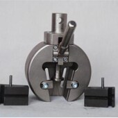 电子万能试验机拉伸试验夹具体_拉伸试验钳口_金属棒材拉伸夹具