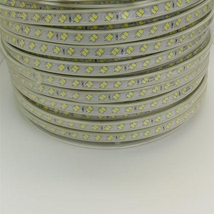 超亮LED灯带5730/斜双排120珠白富美灯带客厅吊顶220V灯槽照明灯