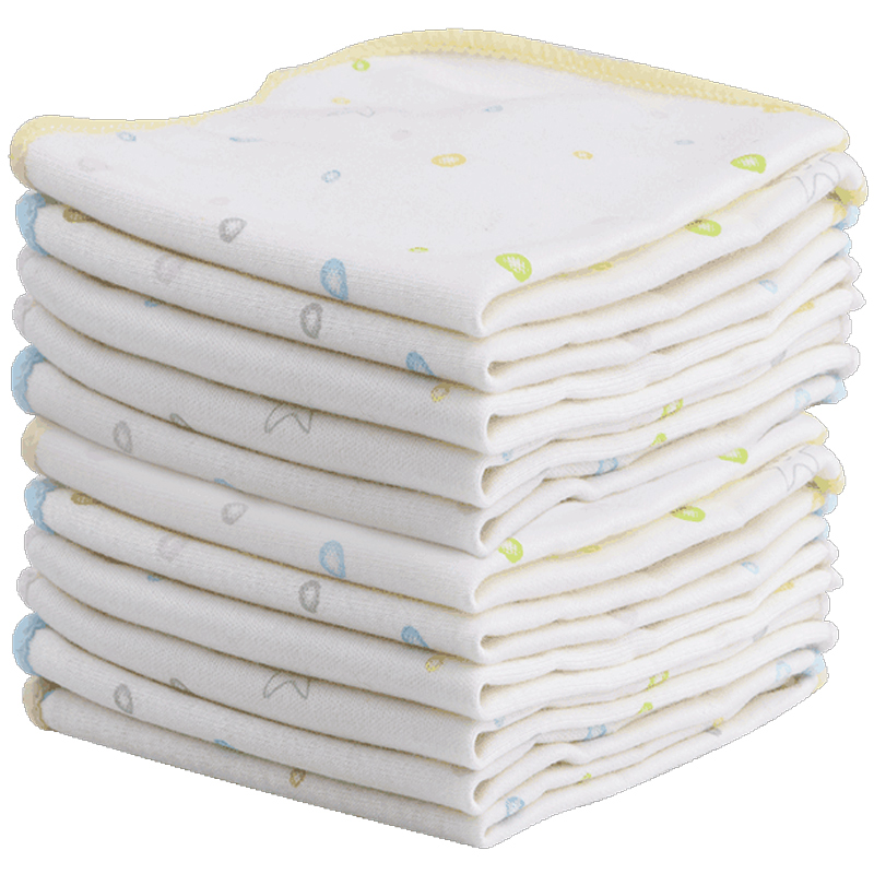 宝宝口水巾婴儿毛巾纱布新生儿洗脸 纯棉小方巾超柔 手帕手绢儿童