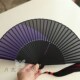 左右两色扇面 日用扇 月亮扇 精美女扇6寸折扇竹柄真丝扇夏季