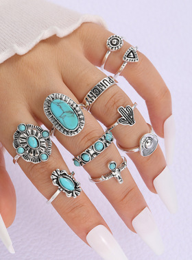 女韩国风10件套戒指女戒