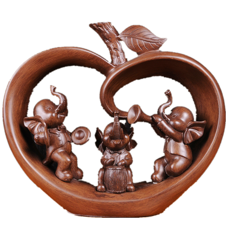 大象摆件招财结婚乔迁礼品客厅电视酒柜玄关办公室家居工艺装饰品