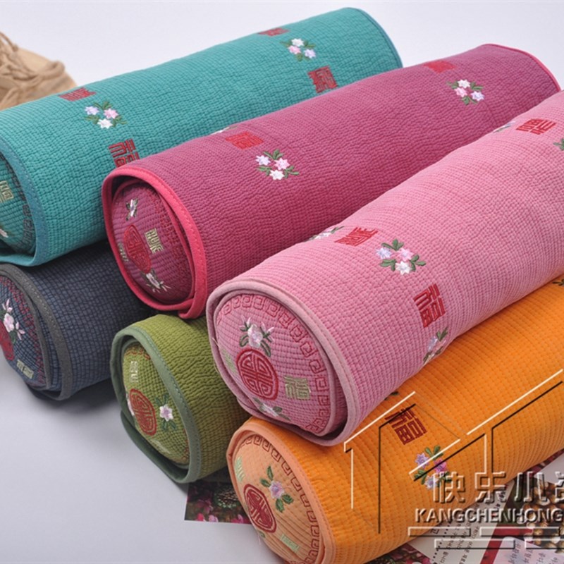 韩国山核桃砂洗棉核桃圆柱形颈椎枕桃核修复保健枕糖果护颈枕拆洗