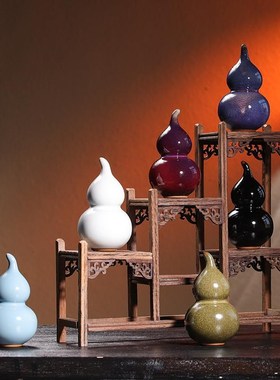 钧瓷葫芦摆件创意工艺礼品家居饰品生日随手礼钧窑茶台茶宠福禄娃