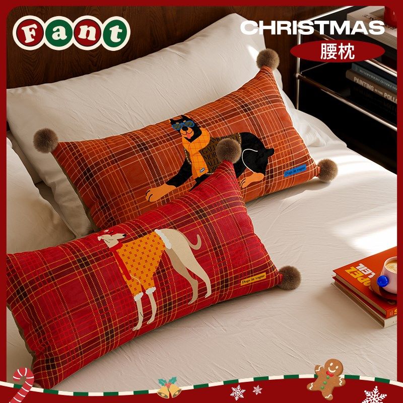 克利弗中古圣诞抱枕女生睡觉专用夹腿床上轻奢高级感沙发靠垫腰枕