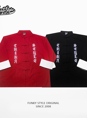 Funkystyle中国风外套男唐装夹克盘扣复古中山中式上衣国潮春秋季
