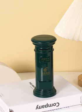 中国邮政信箱复古小邮筒存钱罐合金桌面幼儿园装饰客厅摆件储蓄罐