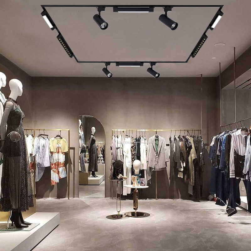 轨道灯新款2023散光led格栅长条射灯照明超市服装店铺导轨补光灯