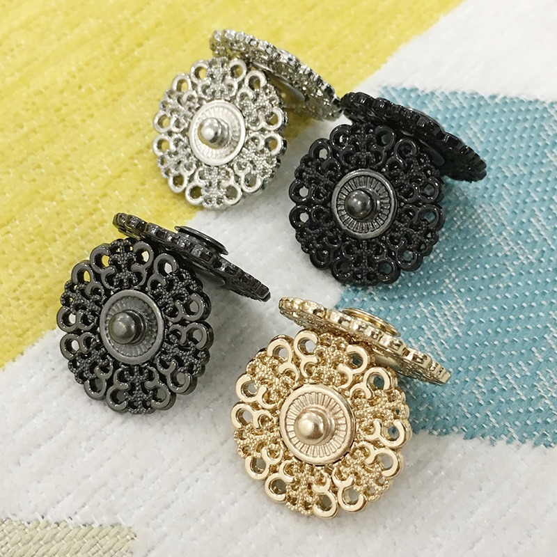 暗扣纽扣按扣百搭扣子高档子母扣隐形大衣上衣女金属卡扣圆形摁扣