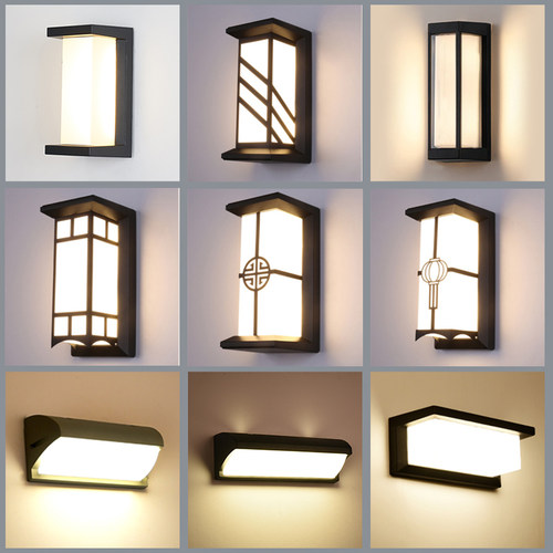 壁灯2022新款户外防水新中式室外大门口阳台楼梯过道照明庭院壁灯