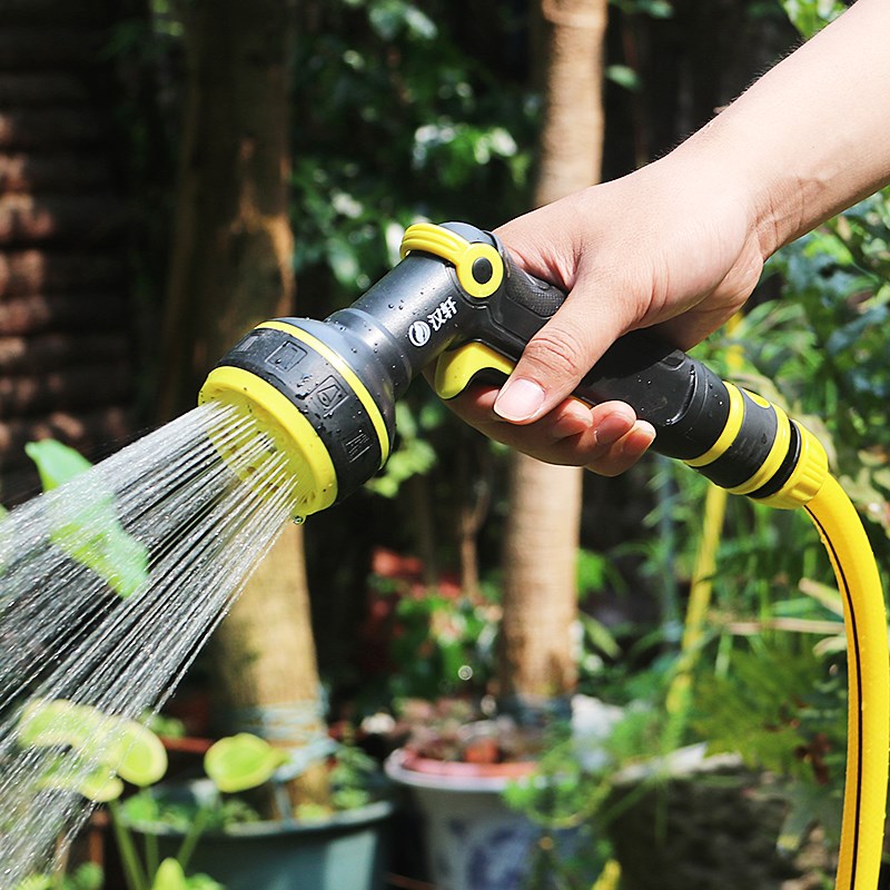 汉轩浇花浇水喷头园林洒水器喷雾头水管家用浇菜神器洗车水枪套装