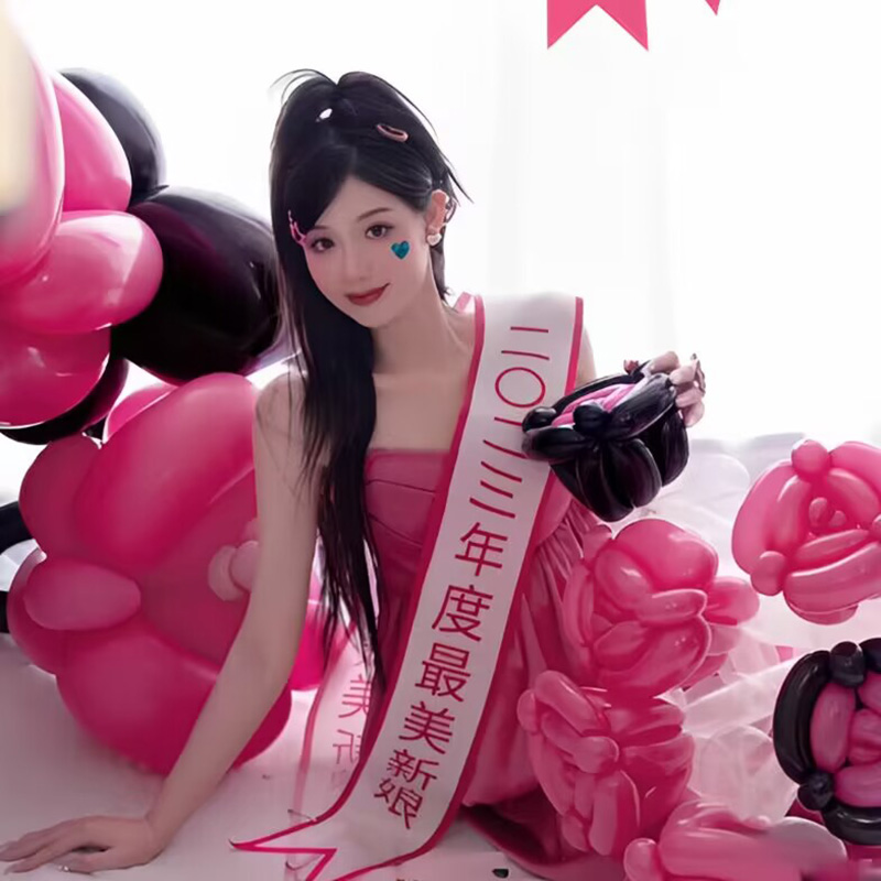 接亲晨拍新娘绶带肩带婚礼拍摄道具跟拍仪式感拍照道具