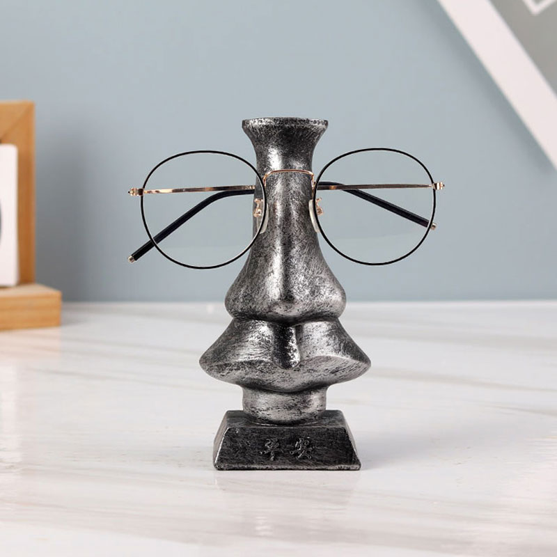 创意鼻梁眼镜支架摆件眼镜店展示架道具装饰品书桌时尚眼镜摆放架