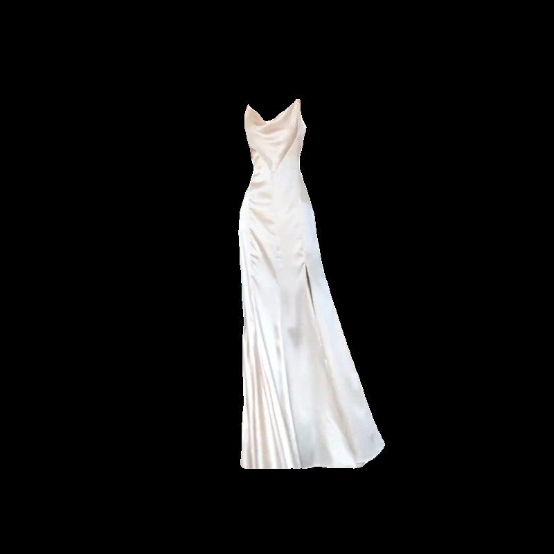 大码胖妹妹轻奢高级感吊带连衣裙女夏季气质名媛风鱼尾礼服裙子潮