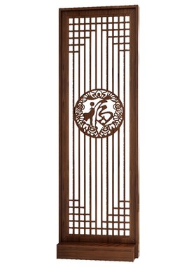 新中式木质镂空屏风隔断玄关装饰架客厅办公室隔断柜玄关遮挡座屏