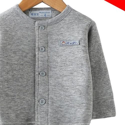 鸡仔唛面料新生婴儿暧意宝男女童装初生宝宝加绒保暖羊毛内衣开衫