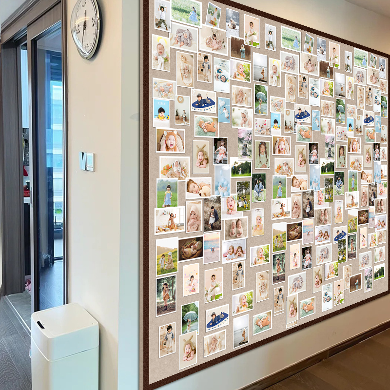 免打孔照片墙高级感客厅diy创意装饰背景板相册墙自粘毛毡板墙贴