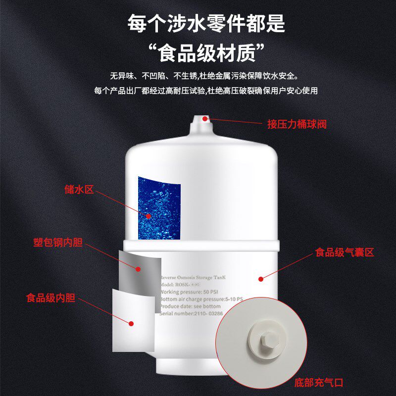 净水器压力桶储水罐家用商用反渗透RO直饮水纯净水机装水通用配件
