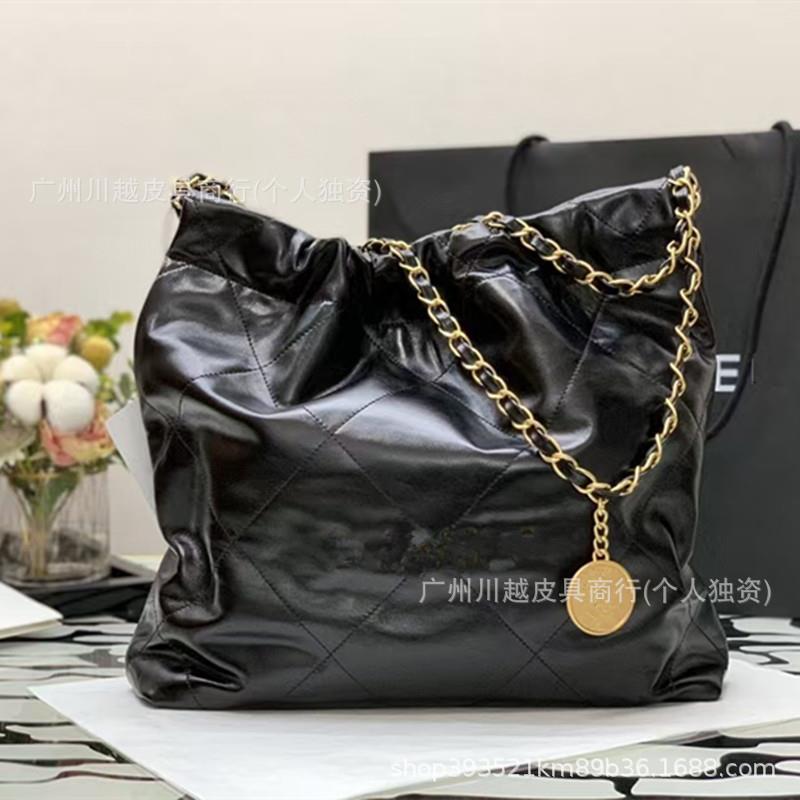 高品质小香风22bag垃圾袋子母包购物袋托特包19bag菱格金币链条包